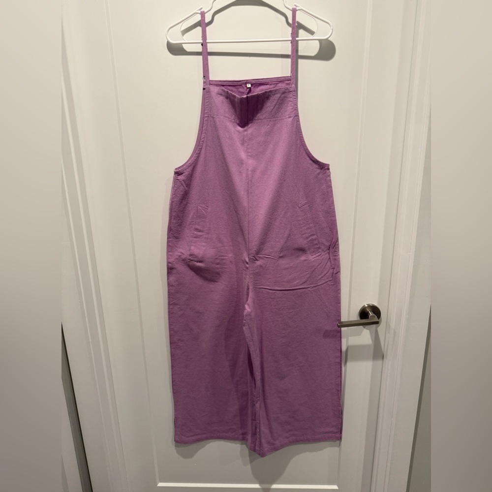 YESNO Women Casual Loose Long Bib Pants Wide Leg Jumpsuits Baggy Cotton Rompers